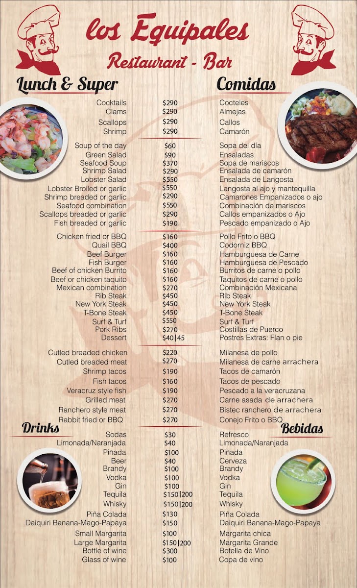 Restaurant Bar Los Equipales Menu - Image 1