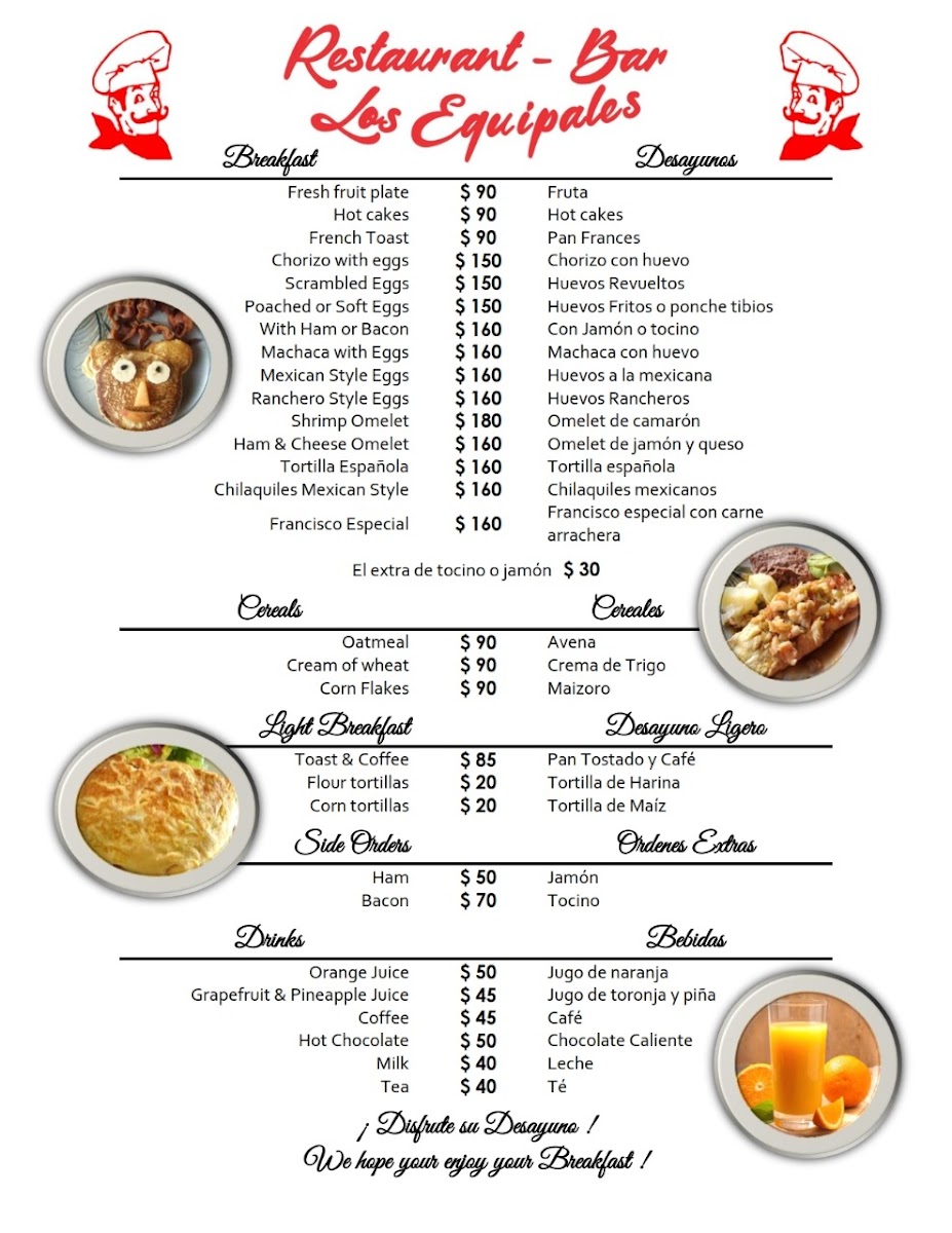 Restaurant Bar Los Equipales Menu - Image 2